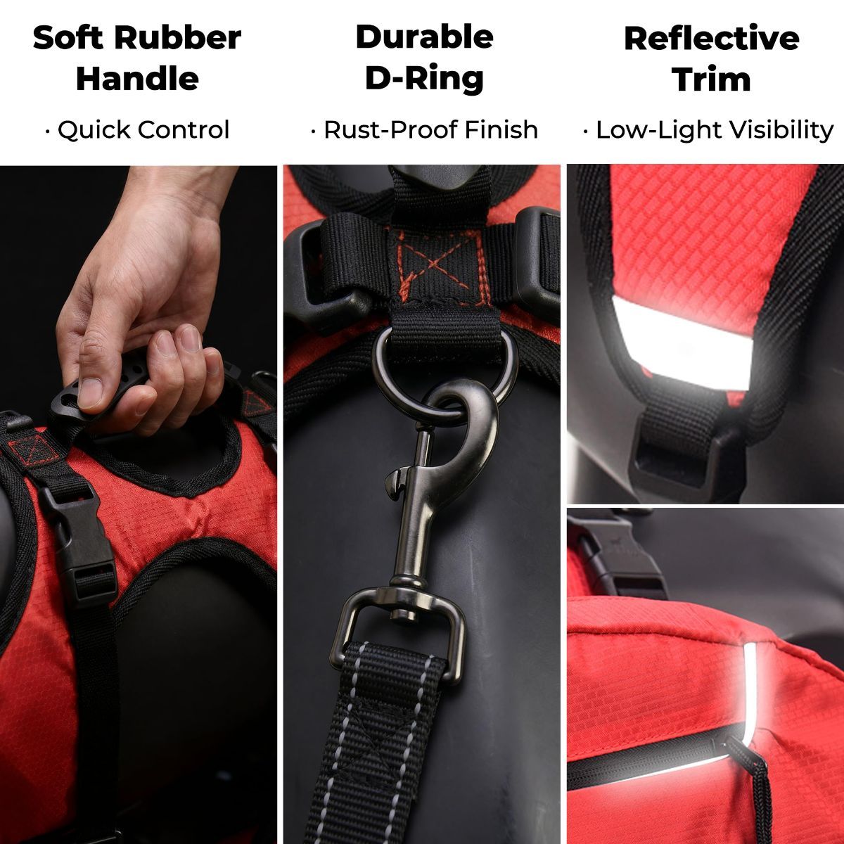 Dog Harness Storage Bags For Dogs Pet Accessories Dog Outdoor Gear High-Quality - Red - Size M - Image 2