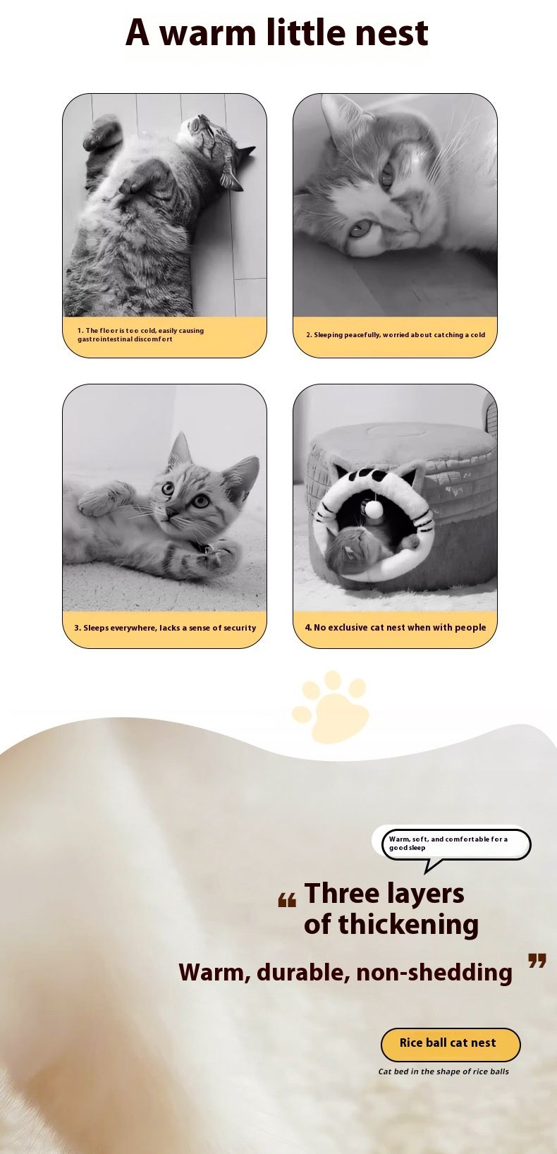 plush cat bed, cat comfort bed, anti-static cat bed, high quality cat bed, cat resting place, pet bed Australia, soft cat bed-White. - Image 6