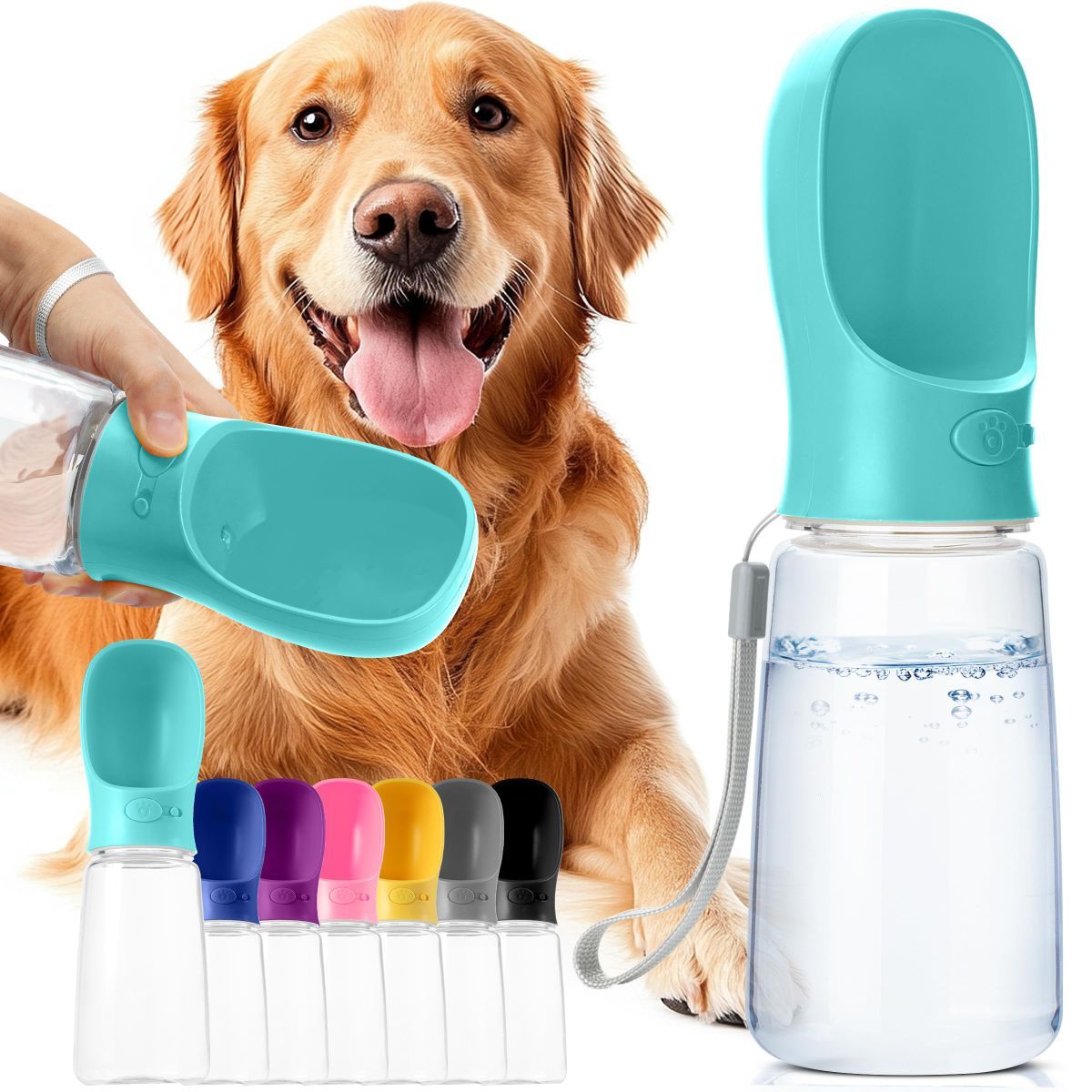 Portable Dog Water Bottle 19 Ounces Dog Water Bottle Large Dog Water Dispenser - Image 1
