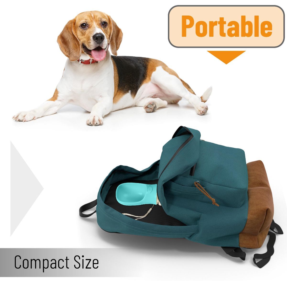 Portable Dog Water Bottle 19 Ounces Dog Water Bottle Large Dog Water Dispenser - Image 5