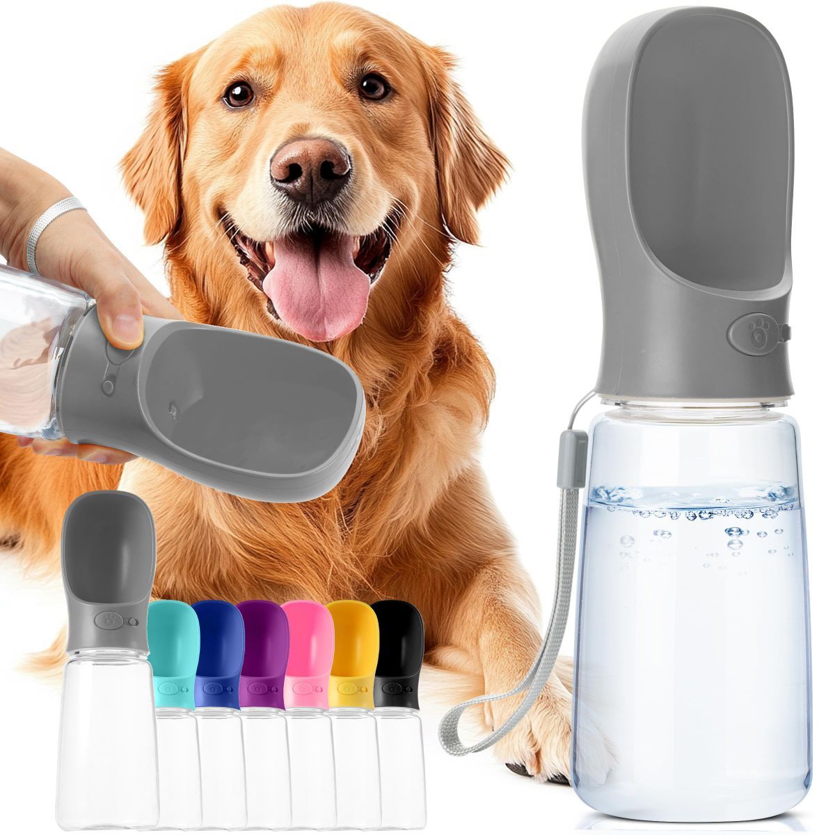 Portable Dog Water Bottle 19 Ounces Dog Water Bottle Large Dog Water Dispenser - Image 1