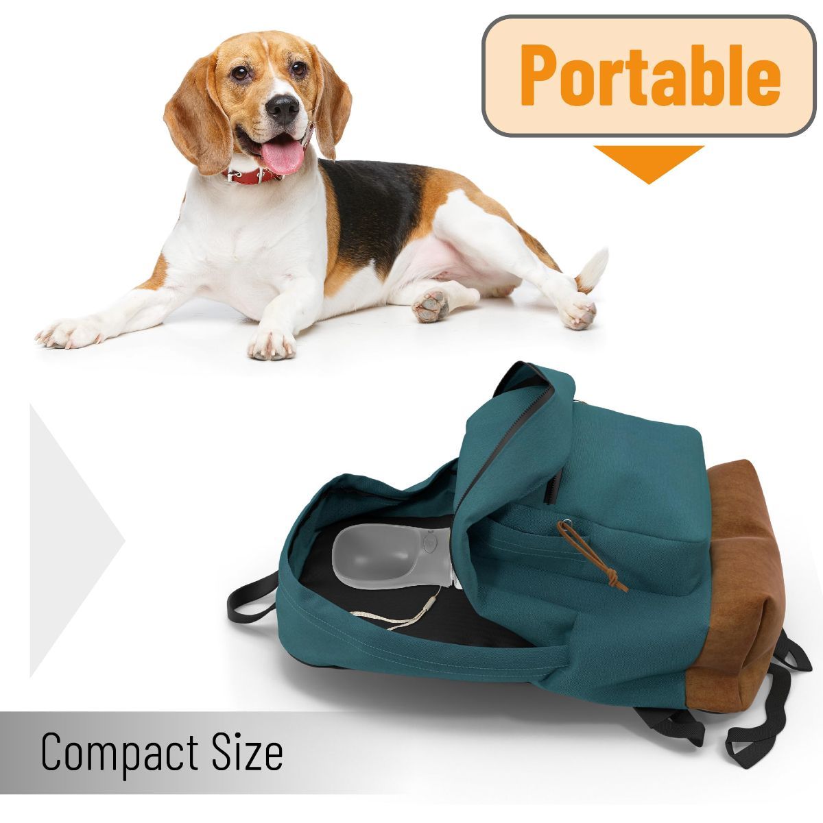 Portable Dog Water Bottle 19 Ounces Dog Water Bottle Large Dog Water Dispenser - Image 5