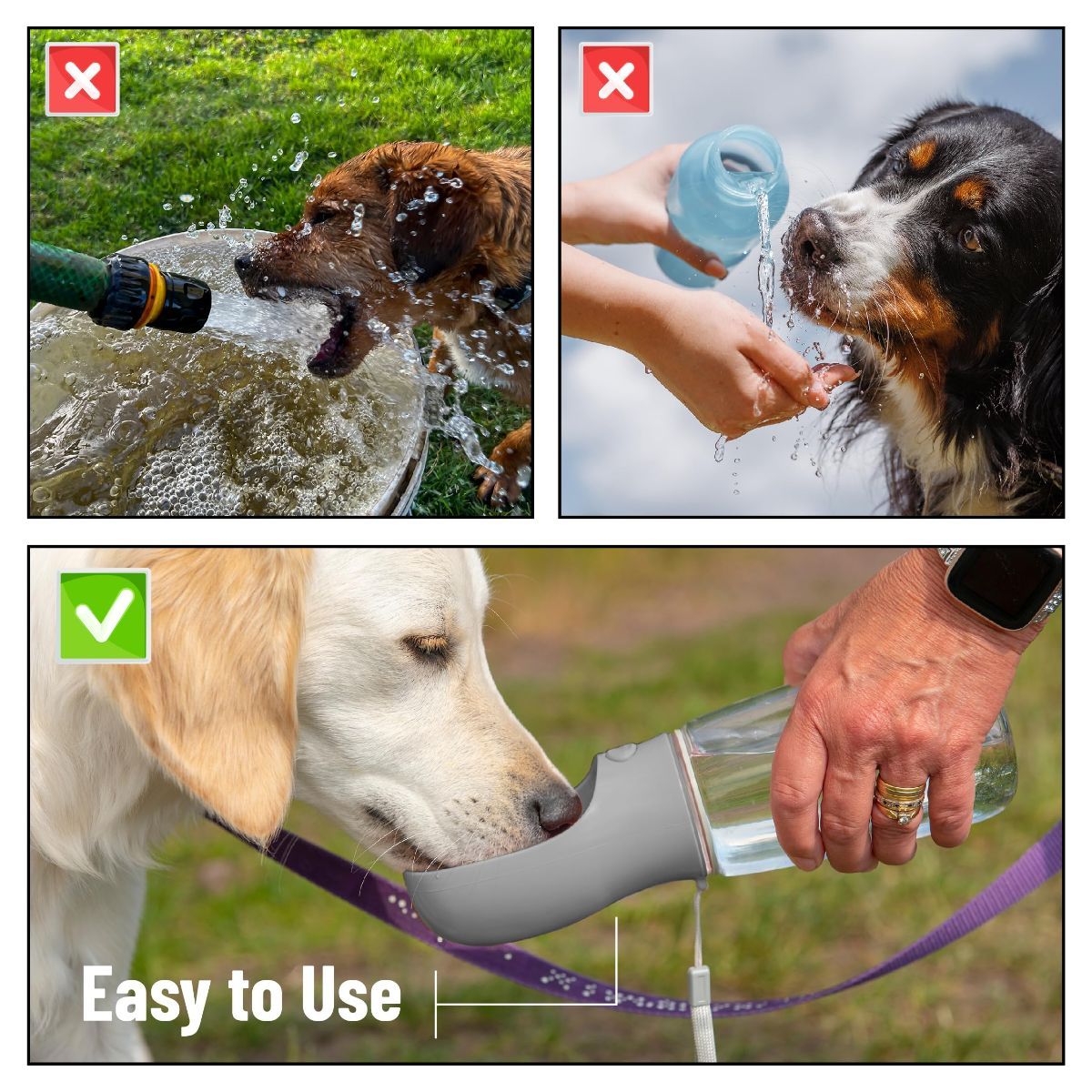 Portable Dog Water Bottle 19 Ounces Dog Water Bottle Large Dog Water Dispenser - Image 7