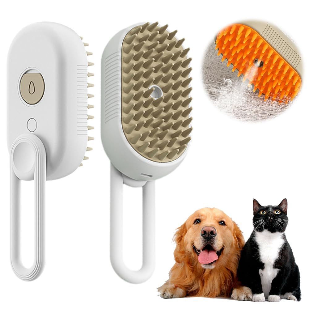 Rechargeable Pet Steam Comb 3 In 1 Pet Grooming Tool Pet Steam Brush Anti - Image 1