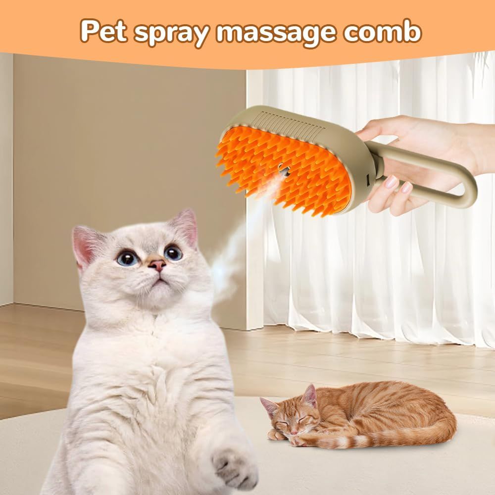 Rechargeable Pet Steam Comb 3 In 1 Pet Grooming Tool Pet Steam Brush Anti - Image 3