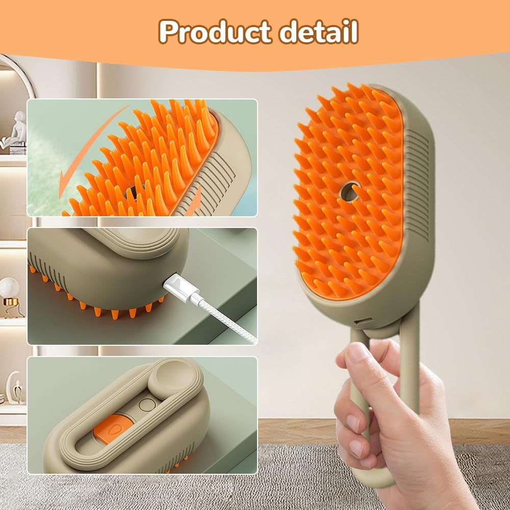 Rechargeable Pet Steam Comb 3 In 1 Pet Grooming Tool Pet Steam Brush Anti - Image 6