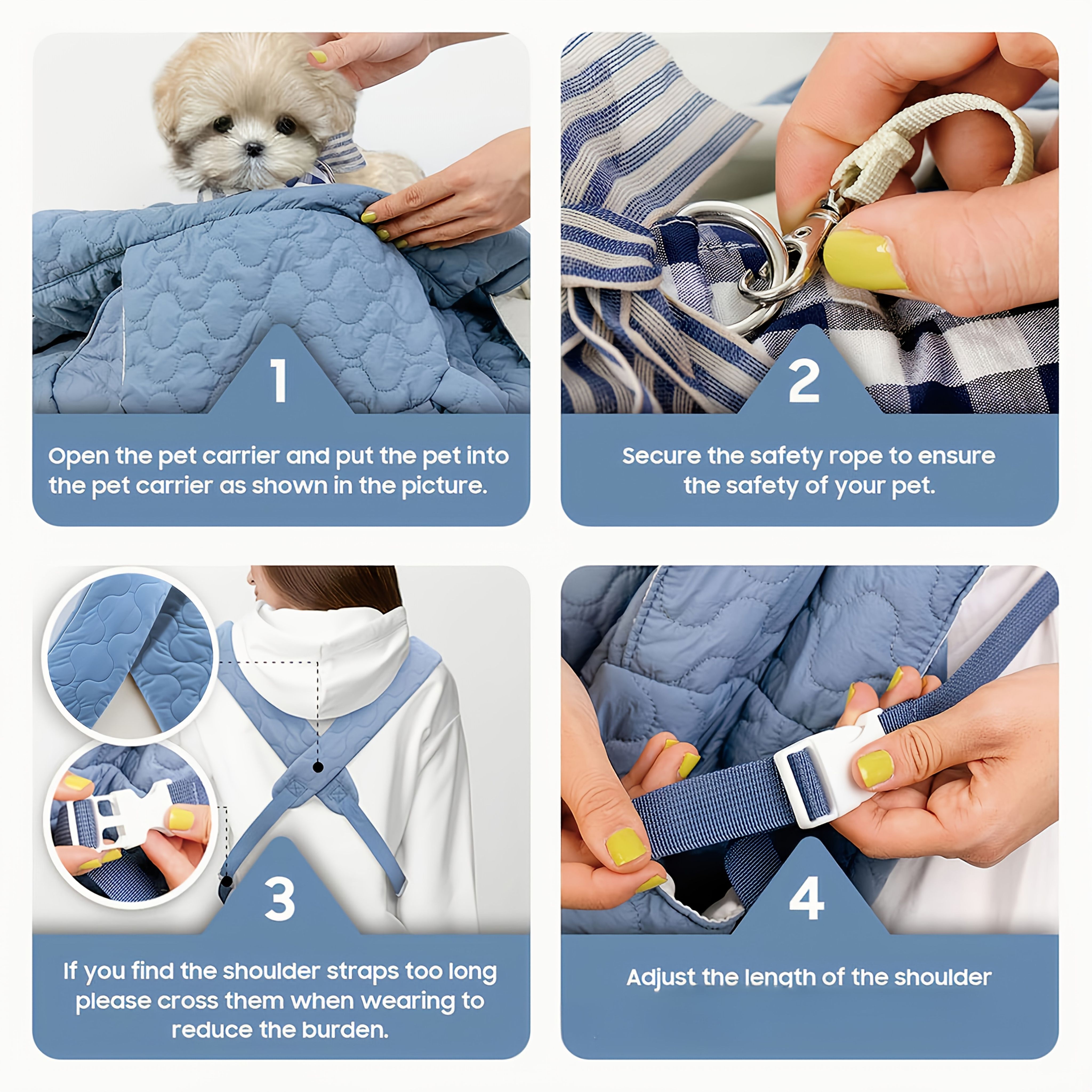 dog carrier vest, hands-free pet carrier, small dog carrier, dog hiking gear, pet travel accessories, Australian pet supplies, dog walking accessories, pet carrier vest -Blue - Image 5
