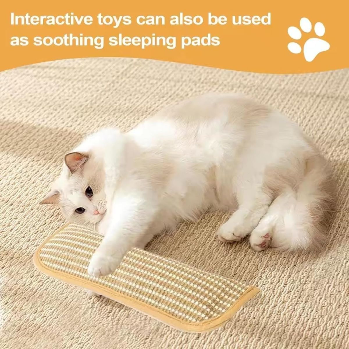 4PC Cat Toys Catnip Toys Interactive Cat Toys Catnip Kicker Soft Sisal Pillow Cat - Image 4