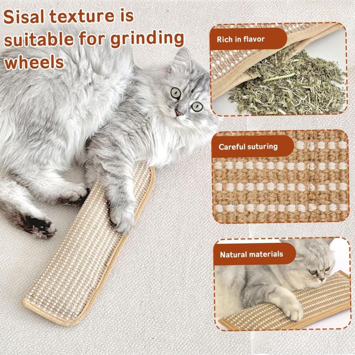 4PC Cat Toys Catnip Toys Interactive Cat Toys Catnip Kicker Soft Sisal Pillow Cat - Image 6