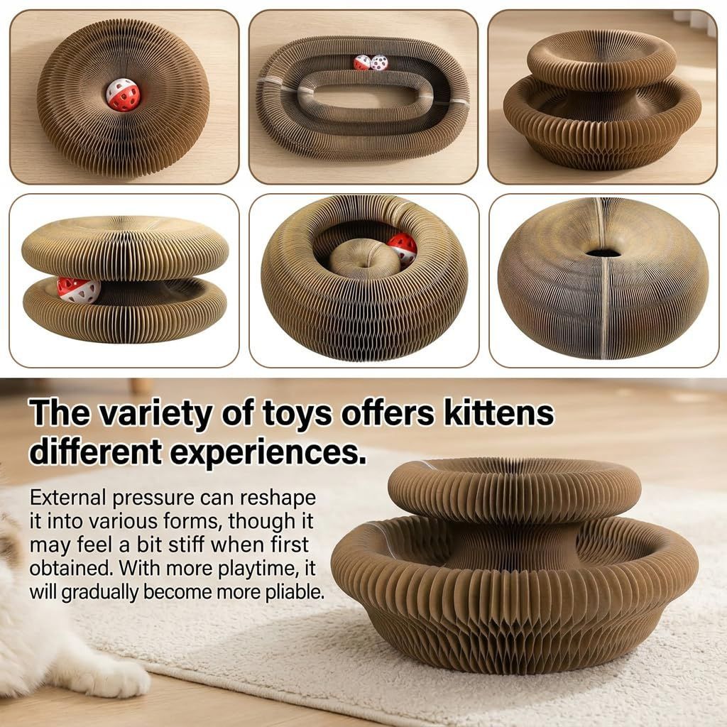 2-Pack Cat Toy Cat Scratching Board Collapsible Cat Toy Recyclable Cat Toy Interactive - Image 7