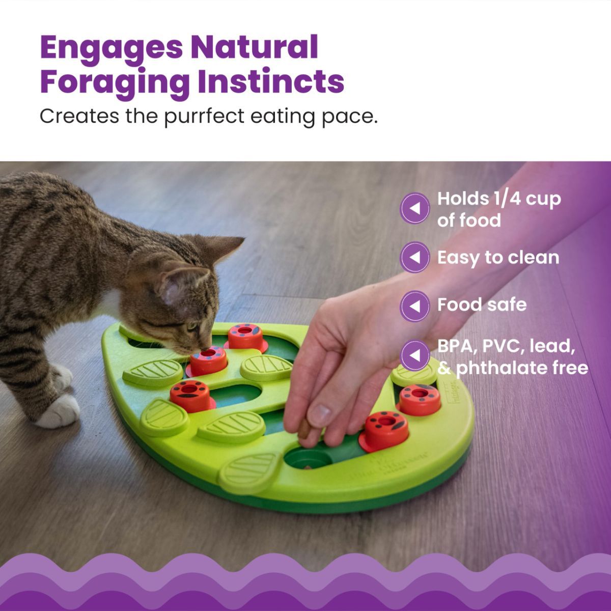 Cat Puzzle Feeder Indoor Cat Toy Interactive Treat Game Slow-Feeding Cat Toy - Image 4