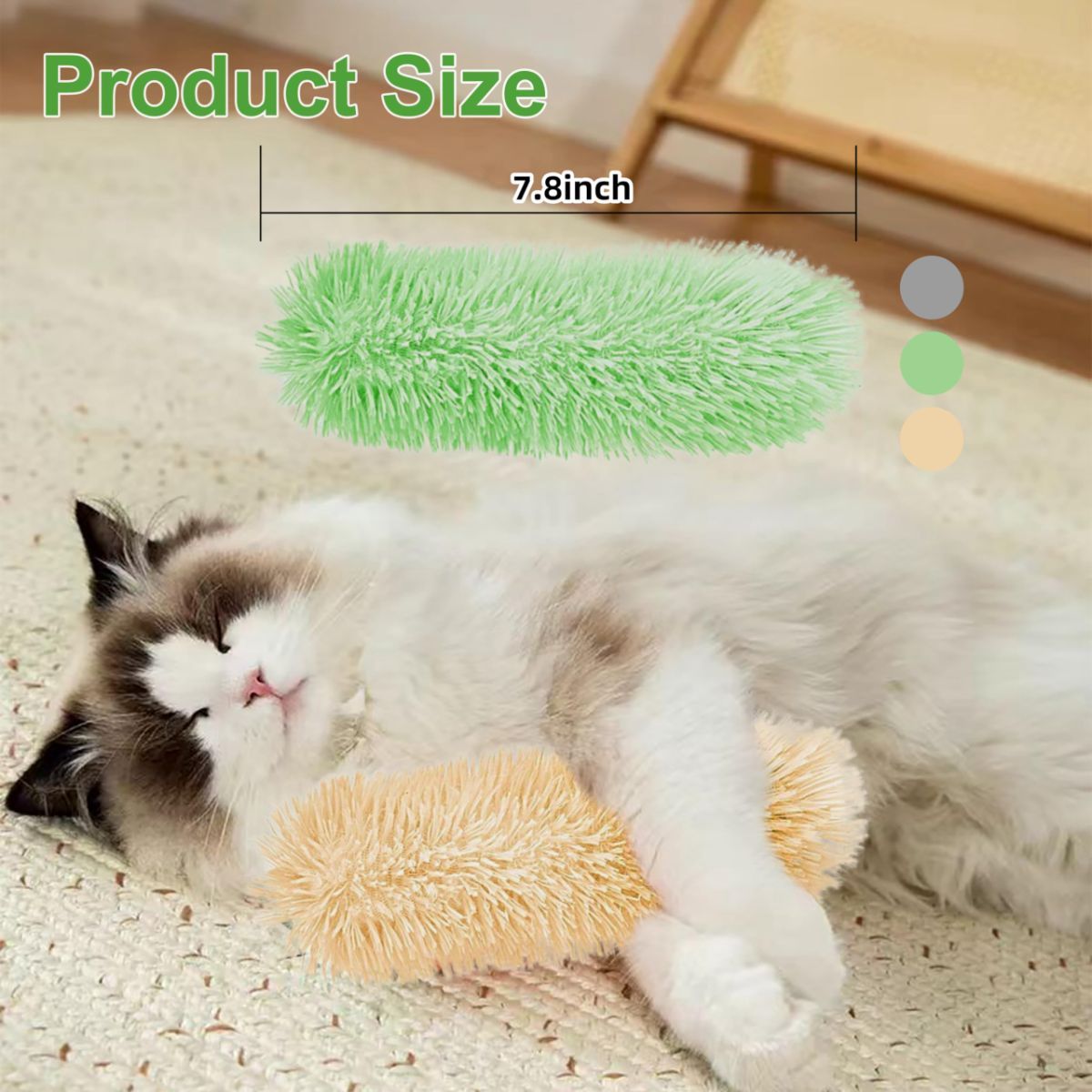 3-Piece Cat Toys Interactive Cat Toys Cat Pillow Toys Catnip Toys Indoor Cat Toys Soft - Image 2