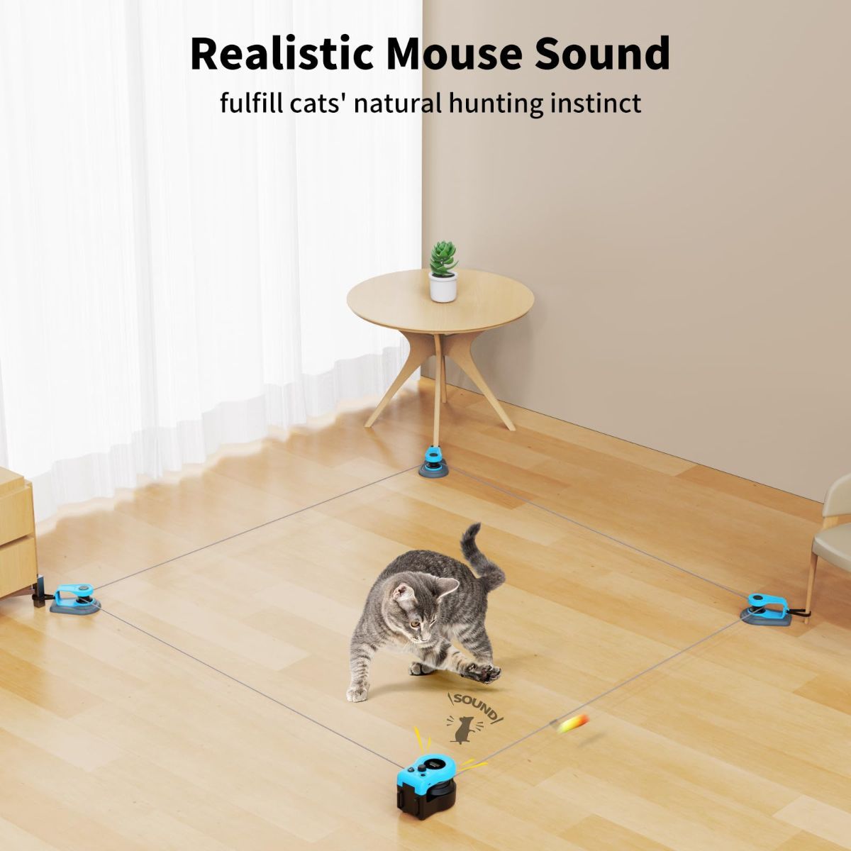 Interactive Cat Toy Automatic Cat Toy Manual Cat Toy DIY Feather Mouse Toy Cat - Image 2
