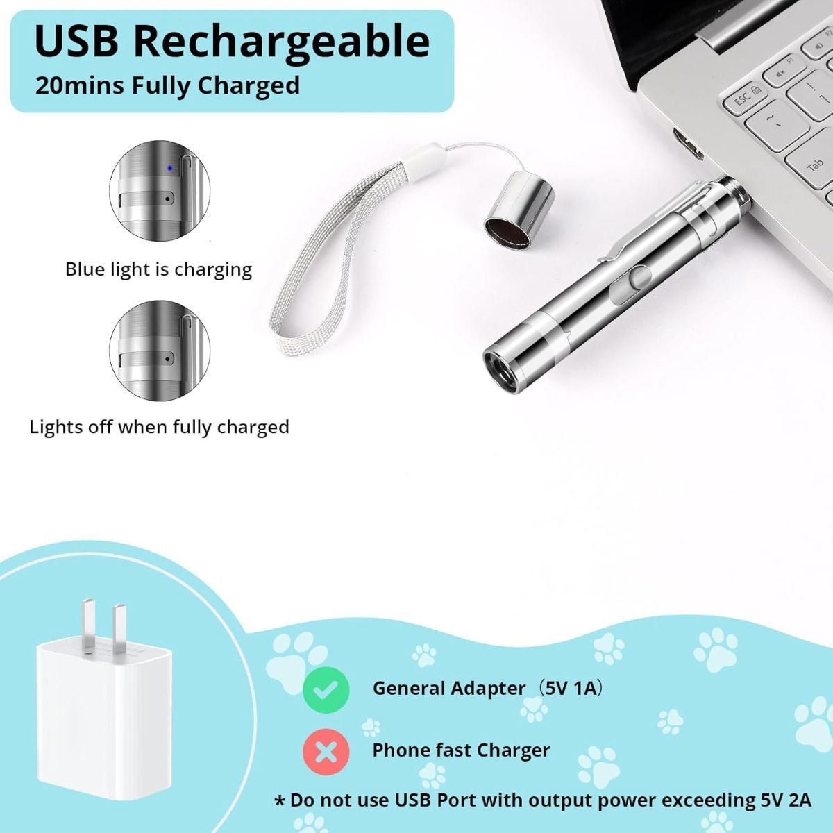 Indoor Cat Toy USB Rechargeable Cat Toy 7 Mode Cat Toy Cat And Dog Interactive - Image 2