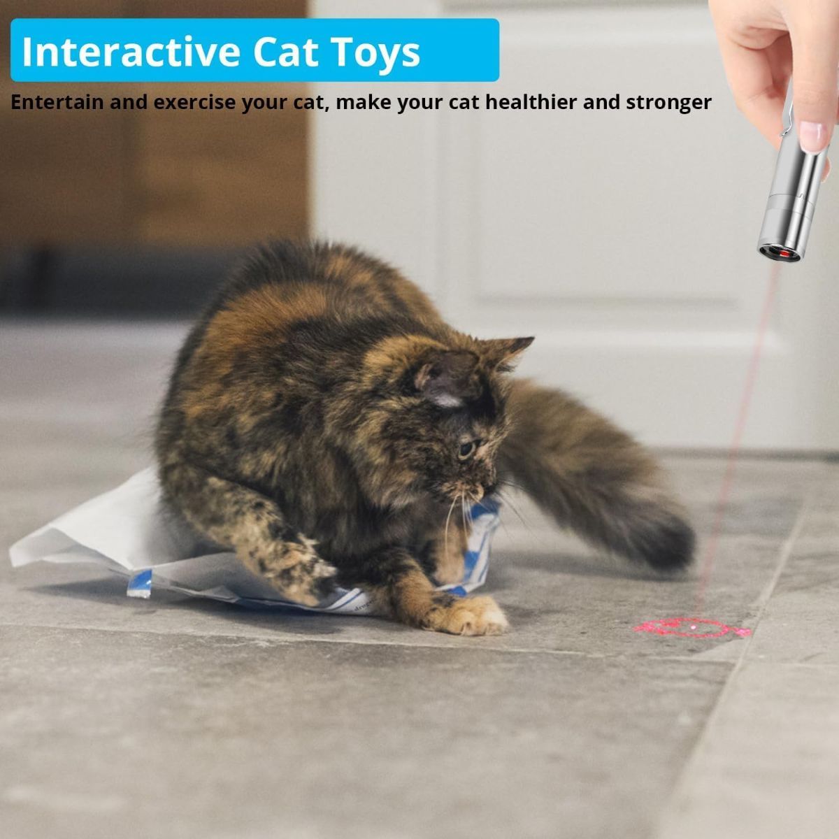Indoor Cat Toy USB Rechargeable Cat Toy 7 Mode Cat Toy Cat And Dog Interactive - Image 3