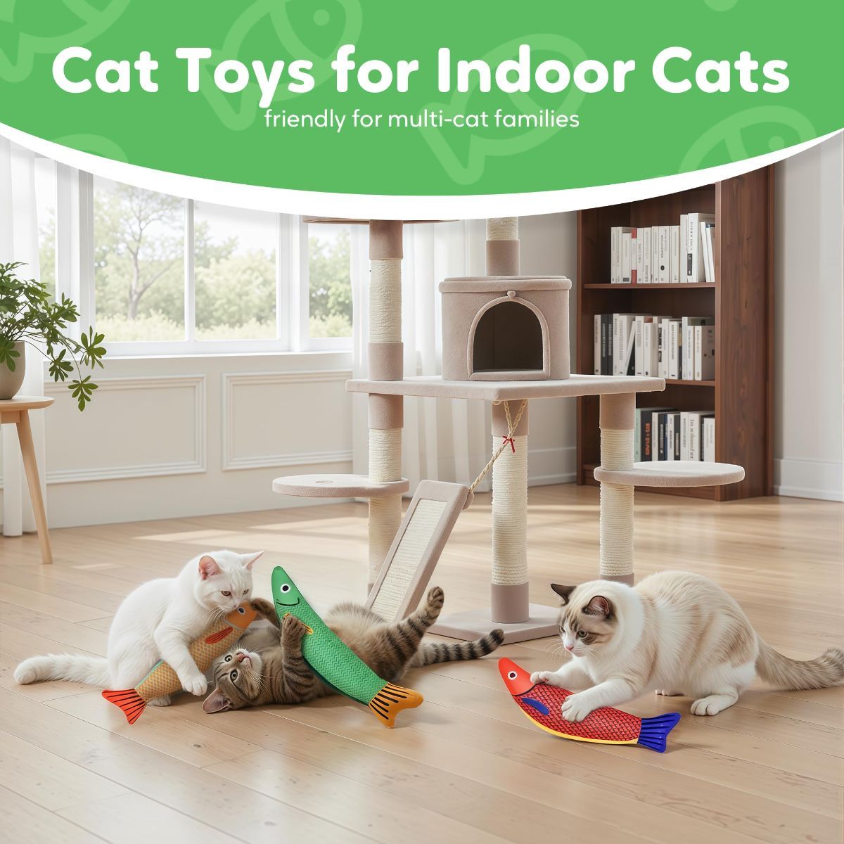3 Cat Toys Australia Fish-Shaped Cat Toys Catnip Toys Cat Scratching Stick - Image 5