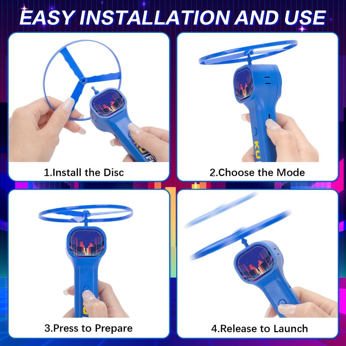 Cat Toy Interactive Cat Toy Flying Disc Cat Toy Pet Toy Cat Entertainment - Image 3