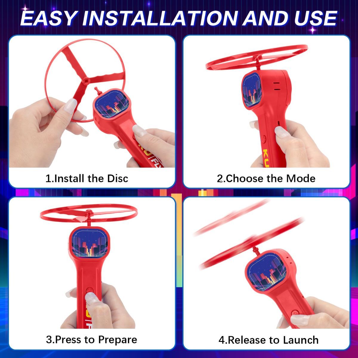 Cat Toy Interactive Cat Toy Flying Disc Cat Toy Pet Toy Cat Entertainment - Image 2