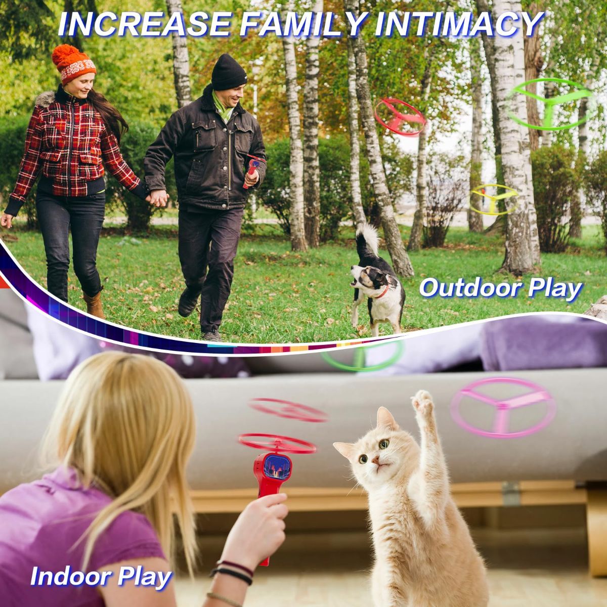 Cat Toy Interactive Cat Toy Flying Disc Cat Toy Pet Toy Cat Entertainment - Image 6