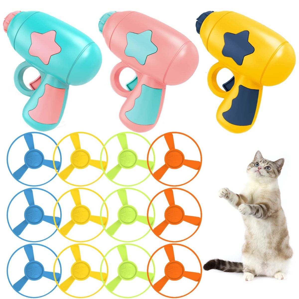 Cat Toy Cat Launcher Flying Disc Toy Cat Play Pet Toy Cat Entertainment - Image 1