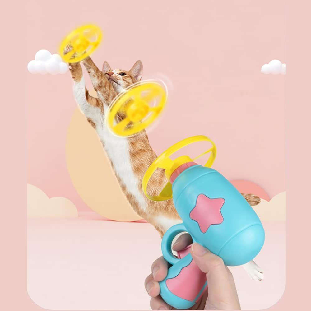 Cat Toy Cat Launcher Flying Disc Toy Cat Play Pet Toy Cat Entertainment - Image 2