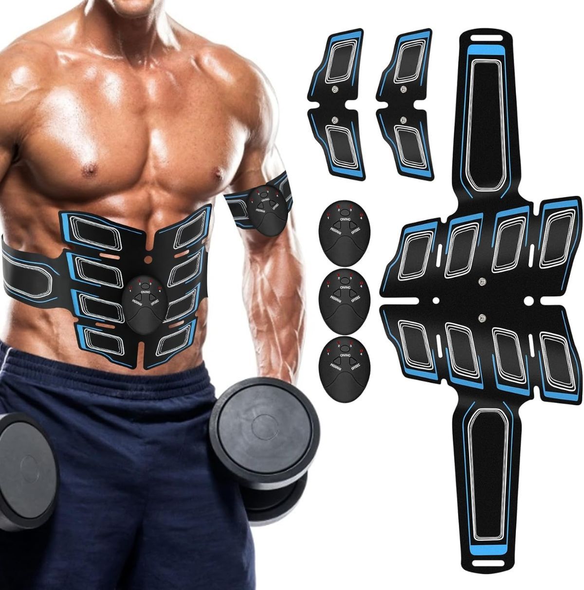 Fitness Belt Abs Stimulator Muscle Training Fitness Workout Equipment Ab Core Toner Belt for Abdominal/Arm/Leg for Home Use - Image 1