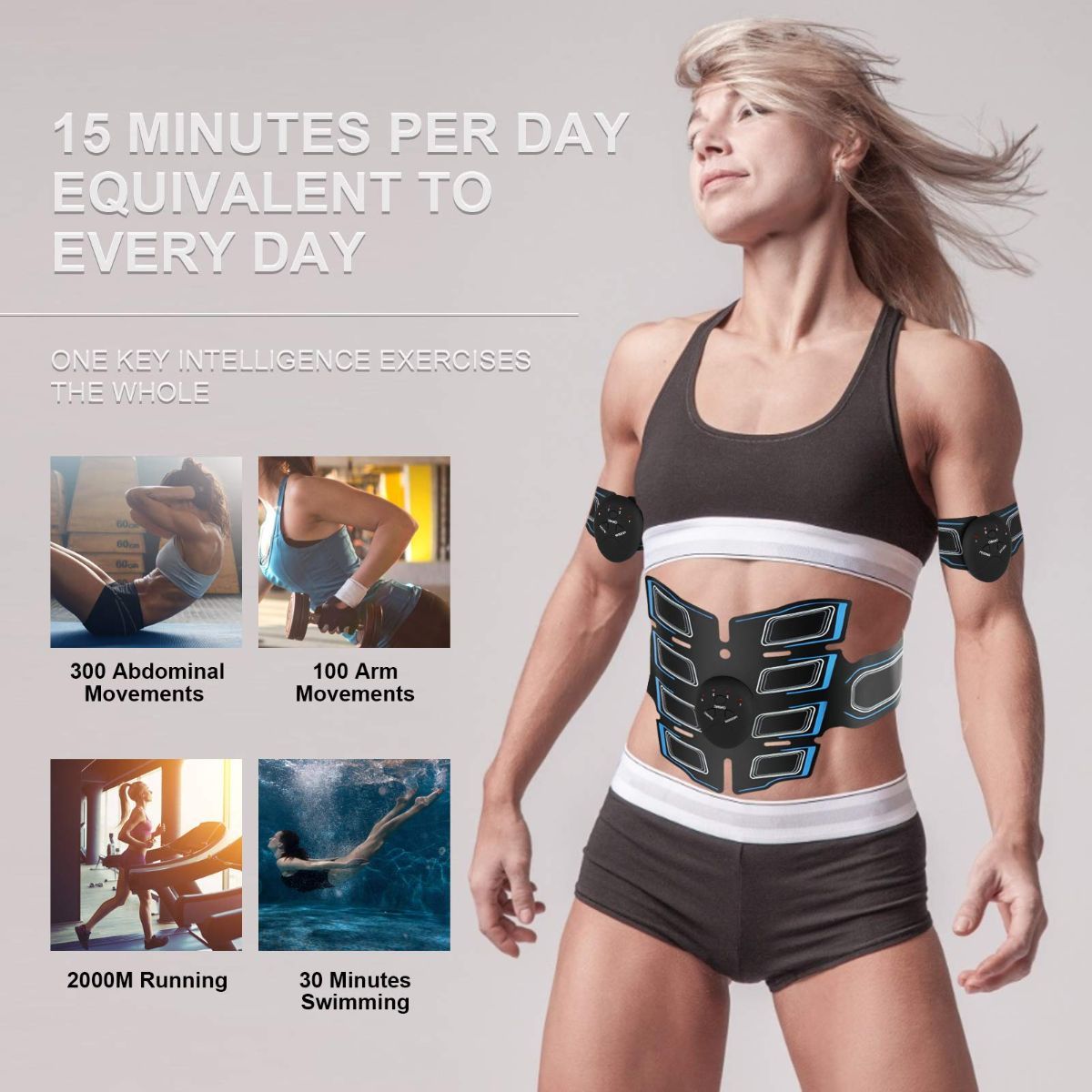 Fitness Belt Abs Stimulator Muscle Training Fitness Workout Equipment Ab Core Toner Belt for Abdominal/Arm/Leg for Home Use - Image 6