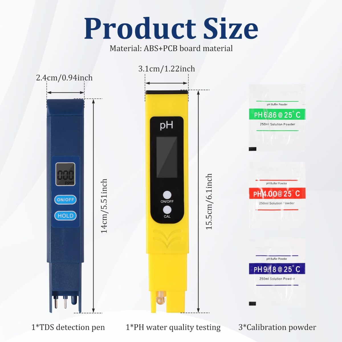 Digital PH Test Pen - 0.01 High Accuracy PH Meter, 0-14 PH Measurement Range, Digital TDS Tester with HD Backlit Display for Household Drinking, Pool and Aquarium - Image 1