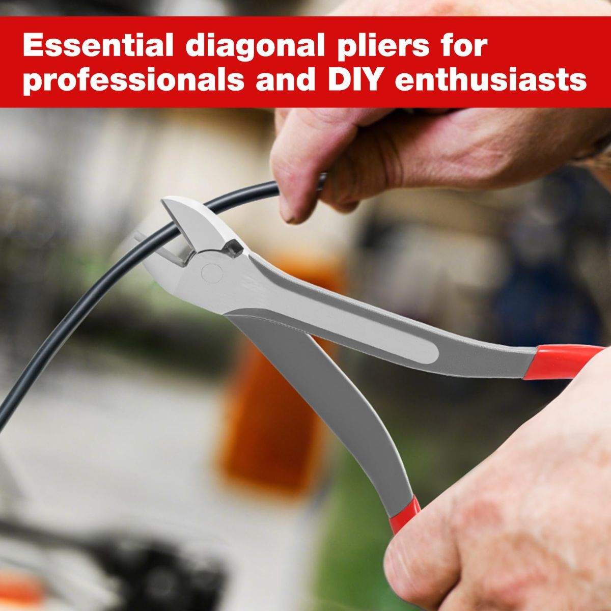11 inch Diagonal Cutting Pliers - Chromium Vanadium Steel Heavy Duty Side Pliers, High Leverage Wire Cutter for Wires, Cables, Steel Wires and Zippers - Image 6