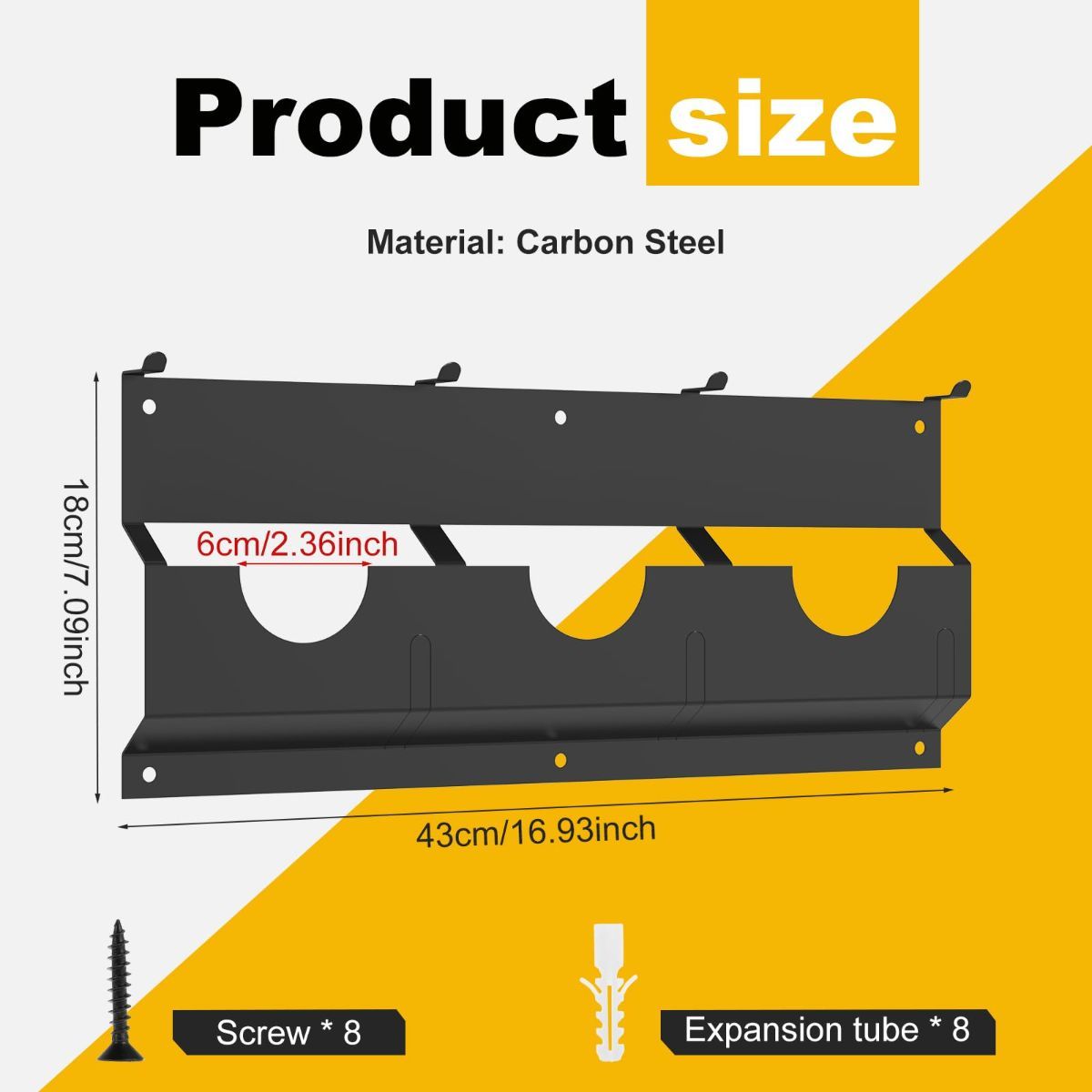 Angle Grinder Holder, Carbon Steel Angle Grinder Stand, Tool Holder Wall Mount, Efficient Angle Grinder Bracket, Versatile Angle Grinder Rack for Angle Grinder Tools Flap Cutting Discs - Image 7