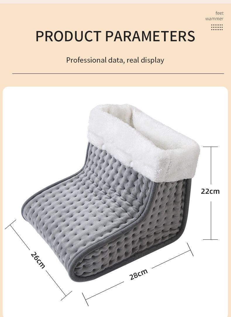 Electric Heated Foot Warmer - Heating Foot Warmer for Men & Women, Feet Warmer with 6 Temperature Setting 4 Timer Setting, Auto Shut Off Washable Inner Lining, Fast Heat Use for Winter Gifts - Image 3