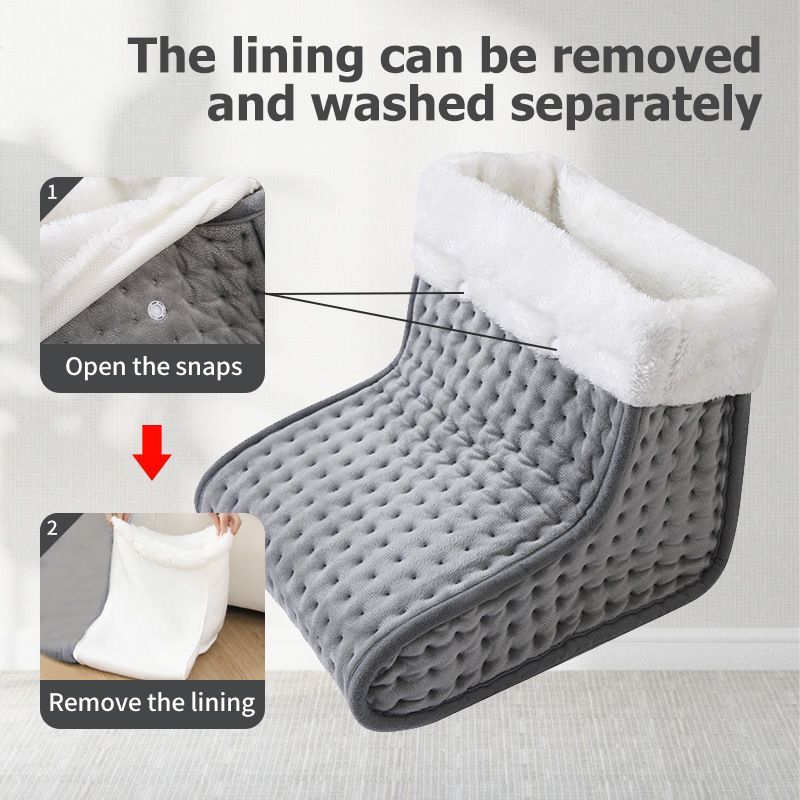 Electric Heated Foot Warmer - Heating Foot Warmer for Men & Women, Feet Warmer with 6 Temperature Setting 4 Timer Setting, Auto Shut Off Washable Inner Lining, Fast Heat Use for Winter Gifts - Image 6