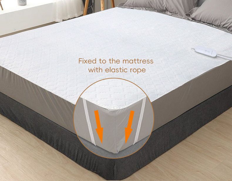 Heated Blanket Electric Throw,4 Heat Settings & 8H Auto Shut-Off Double Helix Fast Heating Electric Blanket,Skin-Friendly Cotton & Non-Slip Design Heated Throw with Overheat Protection - White - Size 59*31.4