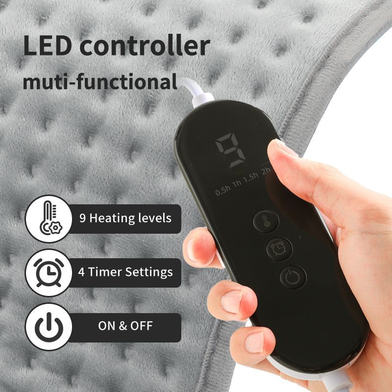 Heated Pad Zero-Gravity Pad Temperature Control Timer Winter Warmth Suitable for both humans and pets - Gray - Size 30cm*60cm - Image 4