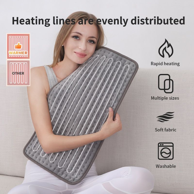 Heated Pad Zero-Gravity Pad Temperature Control Timer Winter Warmth Suitable for both humans and pets - Gray - Size 30cm*60cm - Image 6
