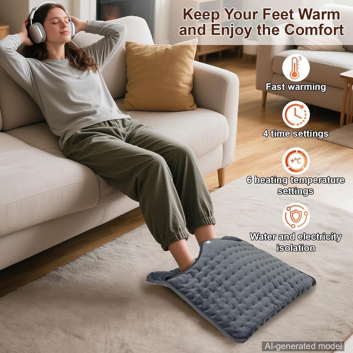 Electric Heated Foot Warmers for Men and Women 16