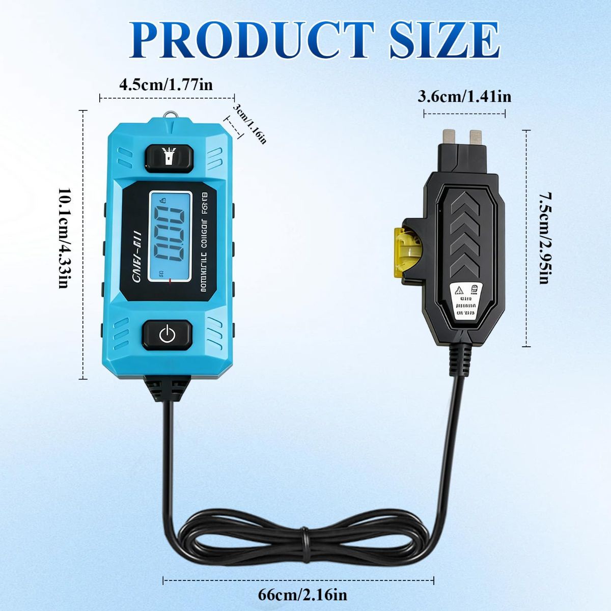 Automotive Circuit Fault Probe Tester, 20A 48V-High-Precision Current Tester, 2-in-1 Wire Tracer Short Finder, Car Relay Fuse Checker with LED Display & Front Light - Image 4