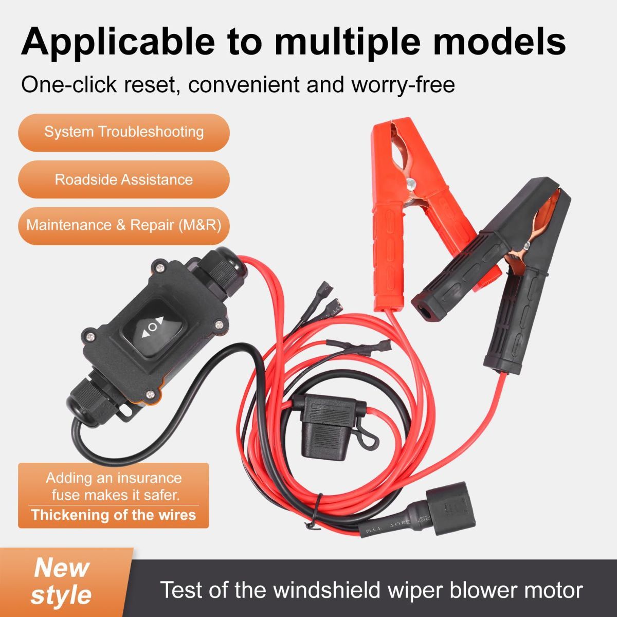 Universal Car Motor Diagnostic Tool, OBD2 Scanner & Battery Tester, Check Engine Light Code Reader, EPB Emergency Release Brake Bleeding Tool for Cars & Motorcycles - Image 5