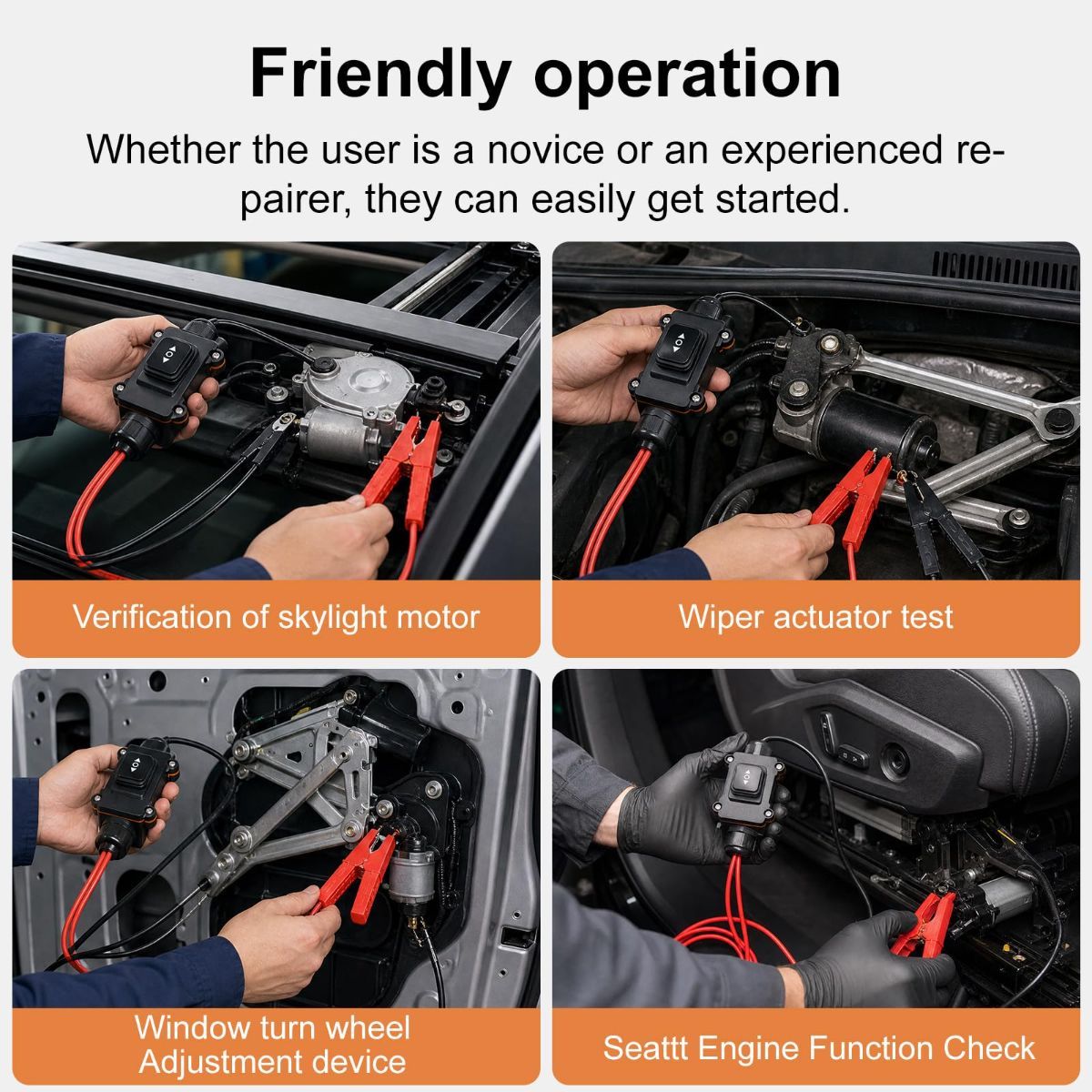 Universal Car Motor Diagnostic Tool, OBD2 Scanner & Battery Tester, Check Engine Light Code Reader, EPB Emergency Release Brake Bleeding Tool for Cars & Motorcycles - Image 7