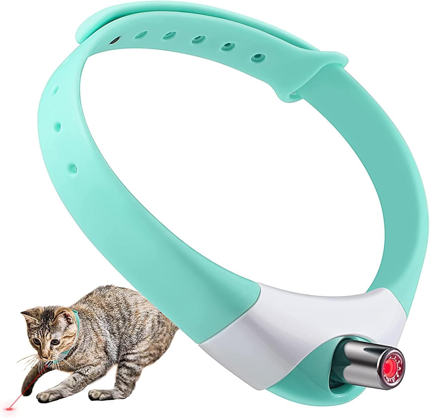 Automatic Laser Cat Collar Toy: Rechargeable Interactive Red Light Toy for Australian Indoor Cats & Kittens - Image 1