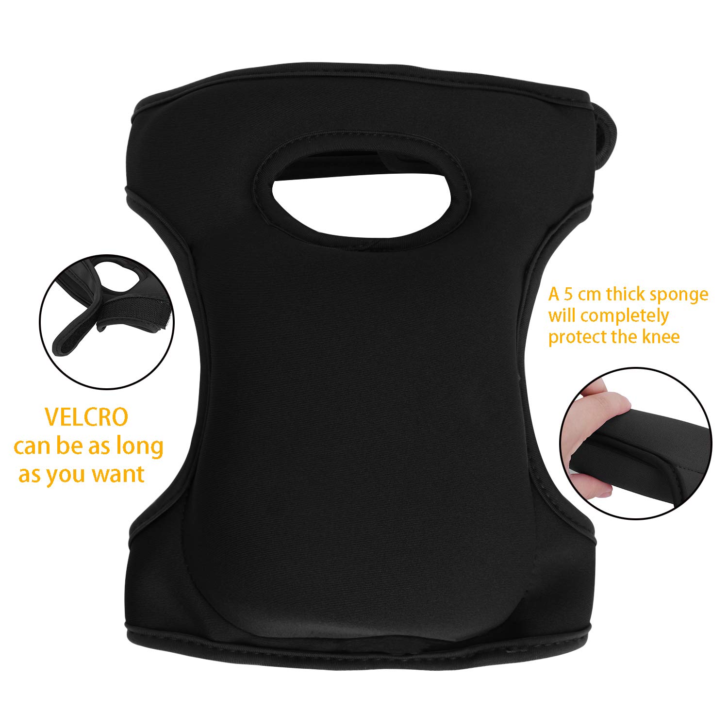 Black Gardening Knee Pads (2-Pack): Ultra-Thick Memory Foam, Adjustable Straps – Ideal for Gardening, Cleaning, Flooring & Work - Image 5