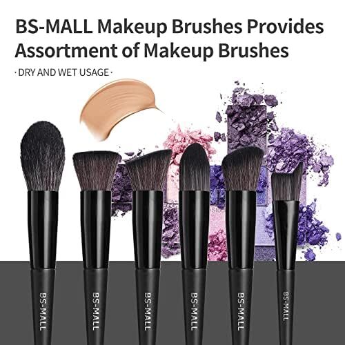 Black Professional Makeup Brush Set (18-Piece): Cruelty-Free, Versatile for Foundation, Blush & Eyeshadow, Ideal for Aussies - Image 3