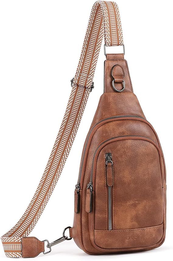 Brown Faux Leather Sling Bag: Unisex, Spacious, Reversible Crossbody for Aussies - Image 1