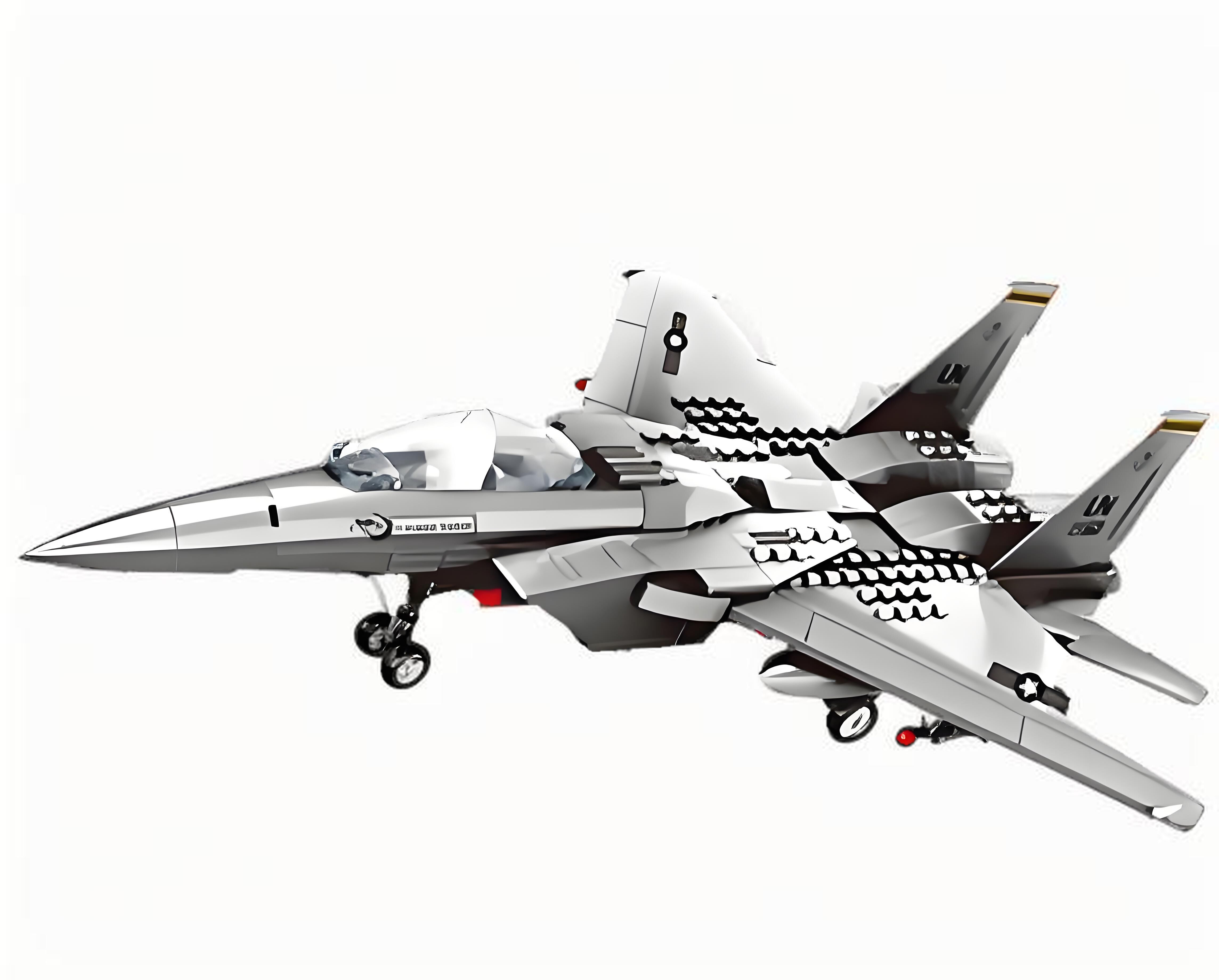 Christmas gift F-15 Eagle Fighter Jet Building Blocks Set, 223 Pieces Military Aircraft Model Kit for Kids & Enthusiasts（F15 fighter） - Image 1