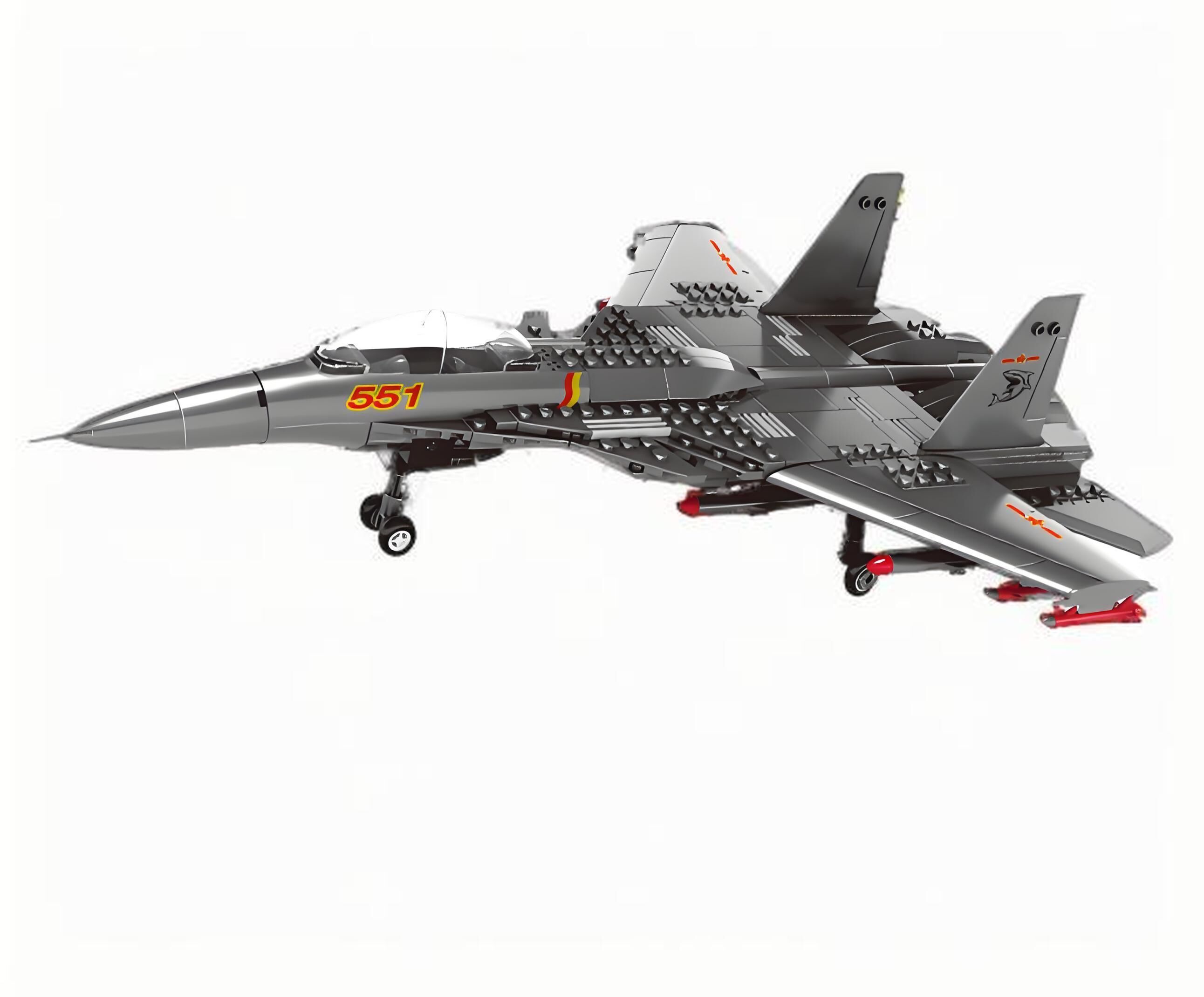 Christmas gift J-15 Carrier-Based Fighter Jet Building Blocks Set, 272 Pieces Military Aircraft Model Kit for Kids Aged 6+ & Enthusiasts（J15 carrier aircraft） - Image 1