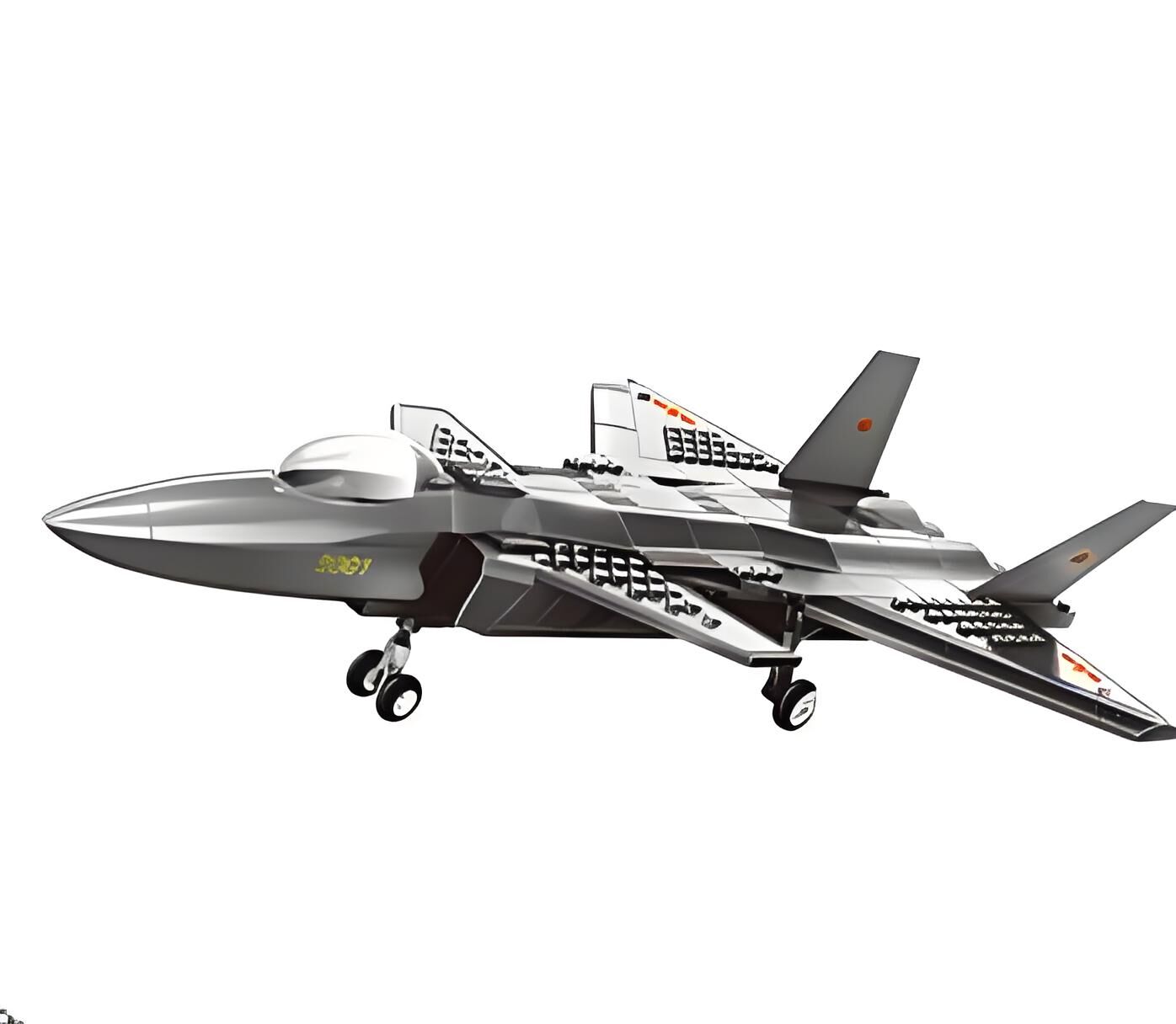 Christmas gift J-20 Stealth Fighter Jet Building Blocks Set, 229 Pieces Military Aircraft Model Kit for Kids Aged 6+ & Enthusiasts（J20 fighter） - Image 1
