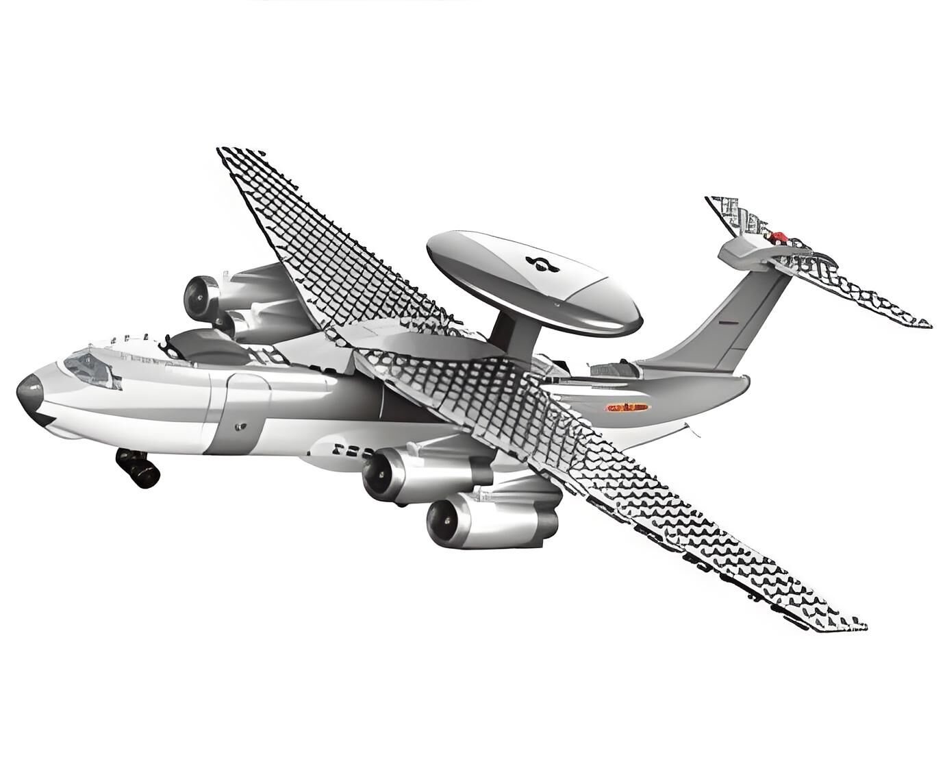 Christmas gift KJ2000 Airborne Early Warning Aircraft Building Blocks Set, 199 Pieces Military Model Kit for Kids Aged 6+ & Enthusiasts（KJ2000 early warning aircraft） - Image 1