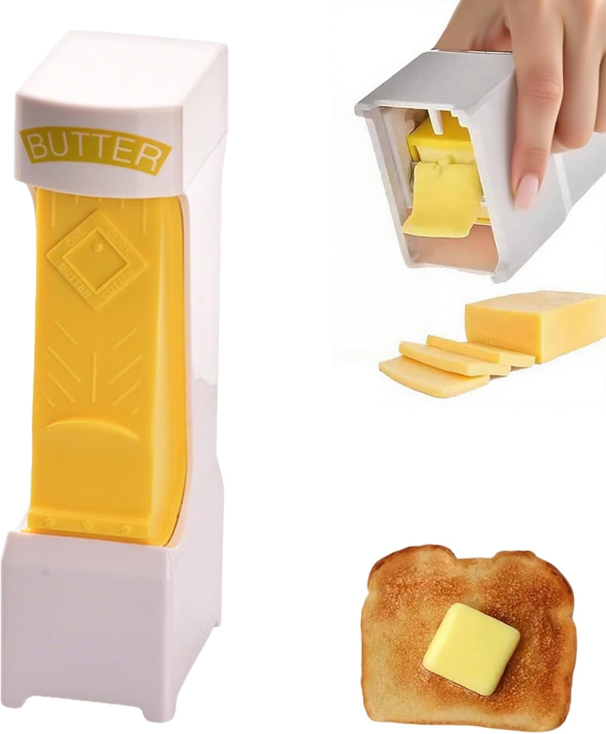 Butter Slicer for Pre-Sliced Butter & Cheese Cutter with Storage Container - Kitchen Tool for Baking, Cooking, Sandwiches, Bread, Cookies (1PC) - Image 1