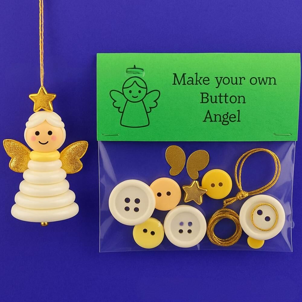Christmas gift Christmas Button Ornament - Festive Santa Design Craft Kit （Snowman） - Image 3