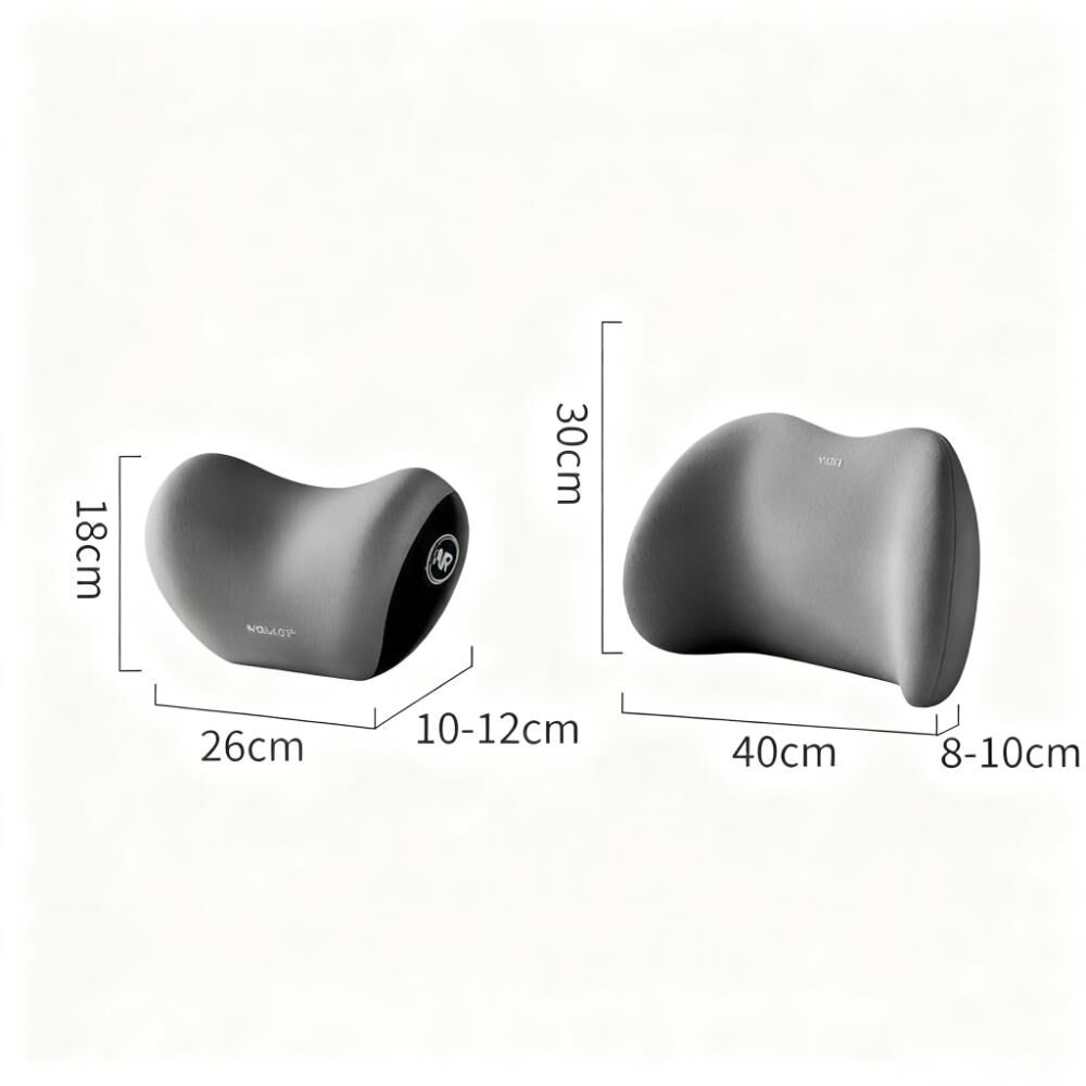 Christmas gift Car Headrest & Lumbar Support Set, Ergonomic Plush Cushion for Driver & Passenger, Comfort & Spine Protection for Long Drives（black） - Image 3